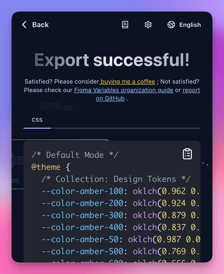 Click export and view results